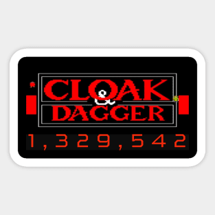 Cloak & Dagger (1984) – Arcade Spy Thriller Tribute Sticker